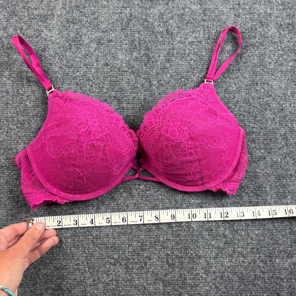 VICTORIA’S SECRET Women’s Very Sexy Pink Lace Push Up Bra size: 38C - Picture 9 of 9